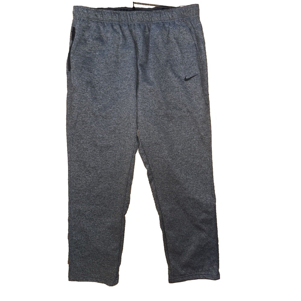 Nike Therma-FIT Sweatpants Pants Fleece Open Hem DQ4856-071 Gray Mens 2XL